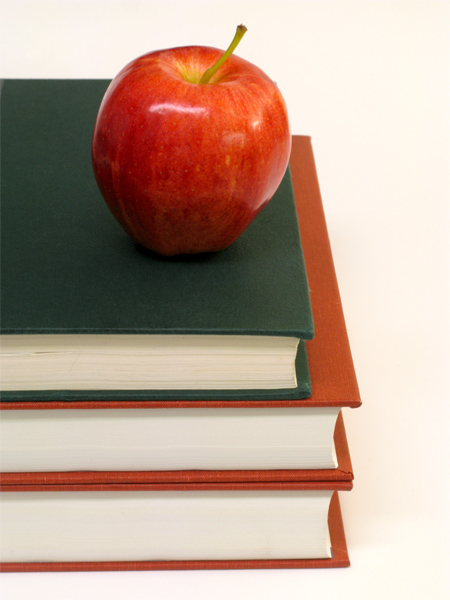 Apple and Books (Image ID:44-291)